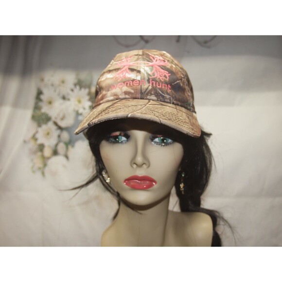 Under Armour Women Hunt Camo Antler Logo Pink Hat Baseball Cap NEW - Picture 2 of 6